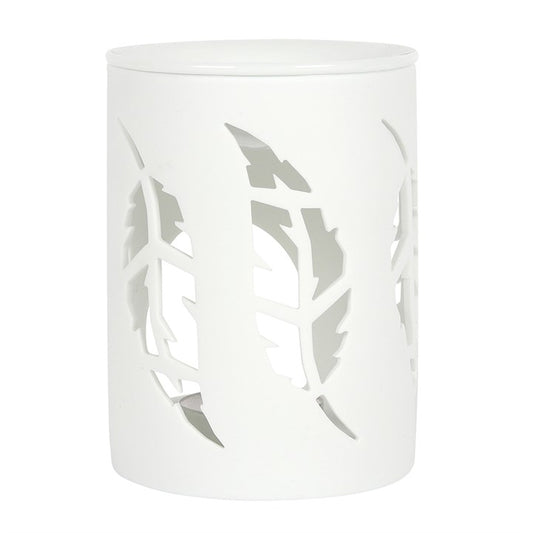 White Feather Cut Out Wax Warmer
