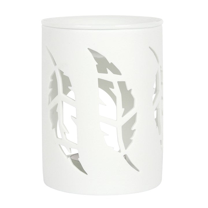 White Feather Cut Out Wax Warmer